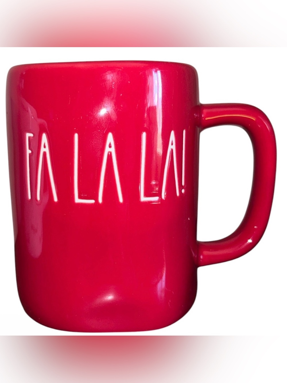 Rae Dunn red 'Fa La La' Ceramic Holiday Mug